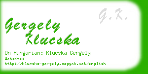 gergely klucska business card